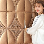 PE Foam 3D Wallpaper 35*35cm DIY Wall Stickers Decor Embossed Wall Sticker