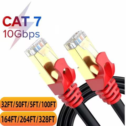 MIZIQIER 10m 20m 30m 50m 80m 100m Cat7 Cat6 Enternet Cable 10Gbps compatible Cat8 Cable for Modem Ro