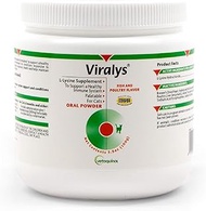 Vetoquinol Viralys Daily L-Lysine Powder for Cats and Kittens, Fish Flavored Lysine Supplement for C