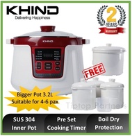 Khind Double Boiler 3.2L - DB32N boil dry protection