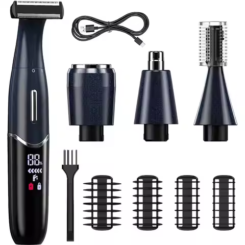 4 in 1 Electric Shaver for Women Men Hair Removal Body Shaver Rechargeable Hair Trimmer Razor for Fa