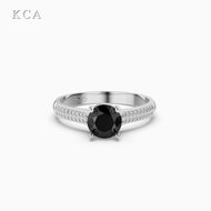 KCA Abeer Black Sterling Silver Wedding Ring