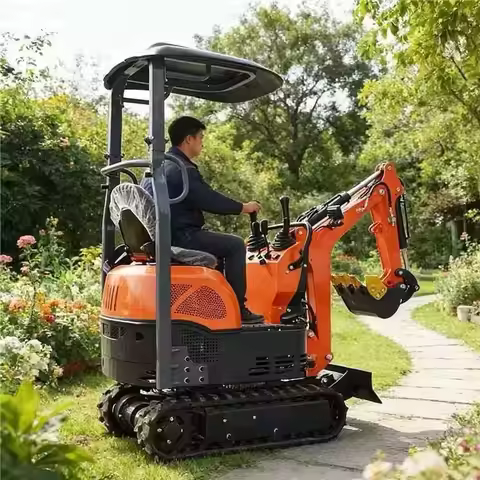 Small Mini Excavator 0.8T Mini Excavator Garden Lawn for Home Use, For Sale