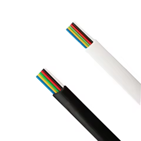 25 meters Flat electrical wire 20251 28AWG 6Core Black/White PVC sheath flat cable wire for RJ12 6P6