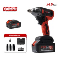 JLD 13mm Cordless Impact Wrench JV88 Brushless 350N.m impact baterai 88V Mesin bor JV88 Untuk Baut M