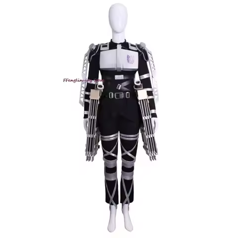 H`The Final Season 4 Attack On Titan Cosplay Shingeki No Kyojin Team Uniform Levi Eren Costume Harne