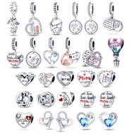 New in 925 Silver Mother's Day Series Charms Fit Original Pandora Bracelet&amp;Bangle For Women Birthday Fine Jewelry Gift