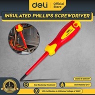 Deli Obeng Listrik Insulasi 1000 Volt / Insulated Phillips Screwdriver