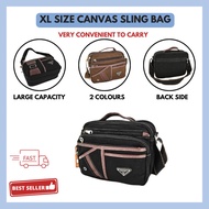 DEBE CANVAS SLING BAG/ BEG SANDANG KAIN SIZE BESAR