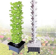 Hydroponic Growing Kits Garden Hydroponics Growing System,Gardening Indoor Grow System,45 Holes Vertical Grow Tower,for Fresh Herb Garden,Fruits,Plant Tower-1PC