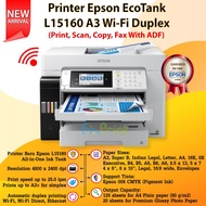 Printer Epson EcoTank L15160 A3 WiFi Duplex Print Scan Copy Fax