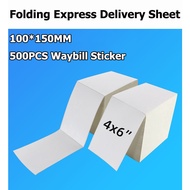 【Ready Stock】A6 Waybill Thermal Sticker Paper Roll 500PCS Waterproof Shipping Thermal Label Paper High Quality