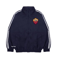 As Roma Unisex Tracktop Jacket Footbal Club Top Europe World/ Navy Blue Color White Hand List Motif 