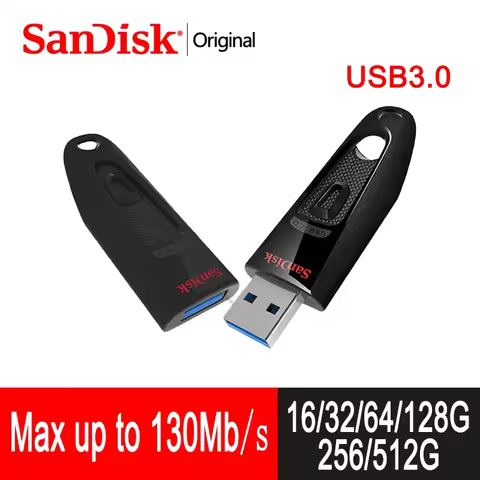 Original SanDisk CZ48 USB3.0 Flash Drive 512GB 256GB 128GB 64GB 32GB Max up to 130Mb/s USB Flash Sti