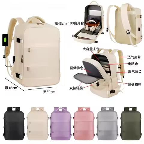 Travel Boarding Backpack Easyjet, Wiz Air Multi Functional, Large Capacity, Lightweight, Leisure Com