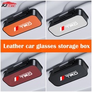Toyota Trd Car Sunshade Glasses Box Sunglasses Leather Storage Box Car Interior Accessories