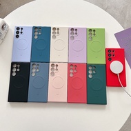For Samsung A56 A36 A26 A16 A06 Phone Case Silicone Magnetic Color Shock-resistant Protective Case