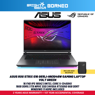 ASUS ROG STRIX G16 G615J-HN3046W Gaming Laptop - 16" FHD IPS 165HZ / I5-13450HX / 16GB DDR5 / 1TB NV