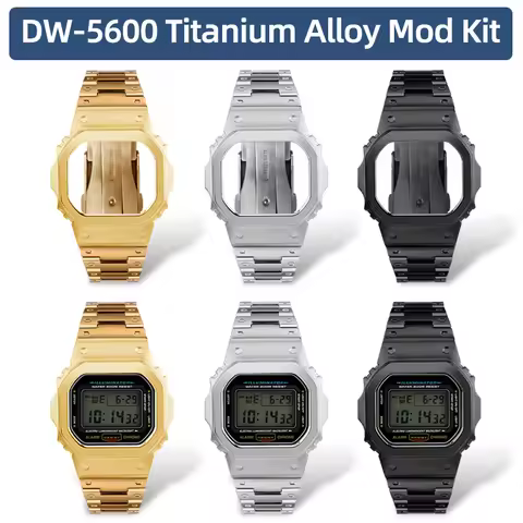 DW5600 Lightweight Titanium Alloy Mod Kit For Casio 3229 DW-5600 GW-B5600 GW-M5610 Solid Metal Case 