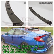 Honda Civic FC 2016-2021 SF Roof Style Top Glass Spoiler Abs (WITH OUT PAINTING)