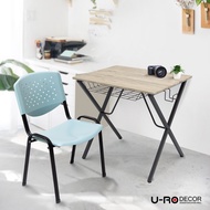 ชุดโต๊ะทำงานอเนกประสงค์ รุ่น LEXUS (เล็กซัส) สีโอ๊ค + เก้าอี้สำนักงานรับแขกรุ่น MARS-P (มาส-พี) ยูโร