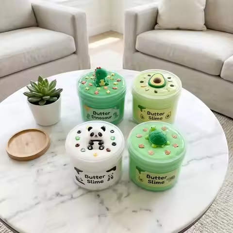 Creative Cultivation Butter Fluffy Slime Kit Hands-on Ability Safe Crystal Slime Tortoise Dinosaur S