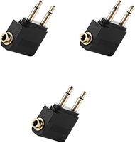 Leadigol 3PCS Airline Headphone Adapter,Airplane Flight Adapters for Headphones Headphone Mono Durab
