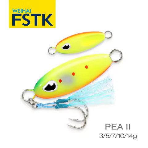 2024 WEIHAI FSTK Micro Jig Rockfishing Lure Metal Cast Jigging Spoon Spinner 3/5/7/10/14G Shore Cast