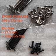 Spoke Spokes 14G x 272 mm MTB 27.5" FIXIE RB 700c. STAINLESS Steel Bicycle Accessories