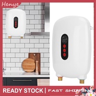 Henye Tankless Water Heater  Eco?friendly Energy?saving 6500W 220V with LED Screen for Bathroom Hous
