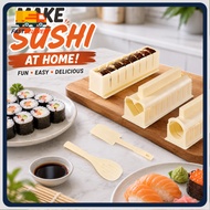 10-Piece DIY Sushi Maker Kit 8 Shapes Sushi Mold Set Rice Roll Gimbap Onigiri Maker Easy Home Sushi 