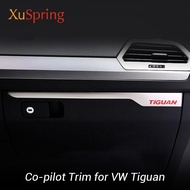 Car Co-pilot Glove Box Trim Cover Strips Garnish Stickers Garnish Accessories For VW Tiguan mk1 mk2 