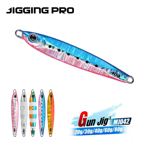 JIGGINGPRO Micro Metal Jig 20g 30g 40g 60g 80g Long Casting Spoon Jig Saltwate Light Fast Jigging Lu