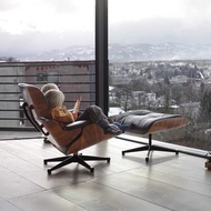 ◊✕✠ [Contact customer service first] Eames lounge chair Italian minimalist leather single sofa eames designer living room balcony leisure lazy