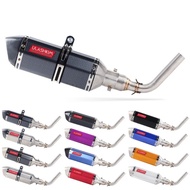 FOR Honda GROM MSX125 MSX 125 2013-2015 Slip On Q Motorcycle Exhaust Muffler Link Pipe Carbon Fiber 