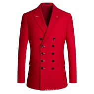 GUKENRO Blazer For Men Pure Color Plus Size American Design Professional Office Business Evening Din