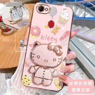 Casing OPPO F5 OPPO F7 F5 Youth F9 PRO phone case silicone shockproof Cover new design Hello Kitty Cat with Makeup Mirror Portable 3D Holder and SoftCase