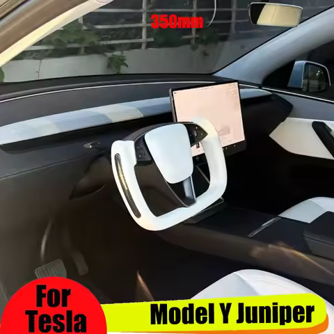 350mm Yoke Handle For Tesla Model Y Juniper 2025 Carbon Yoke Steering Wheel For Tesla Y Juniper Yoke