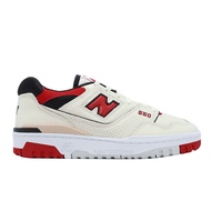 New Balance 550 NB Retro Shoes Men's Women's White Red Sneakers [YUBO] BB550VTB D Last