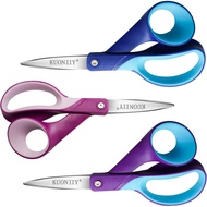 Left Handed Scissors，7" Big Kids Scissors for Ages 8+,Real Left Handed for School or Crafting,3 Pack