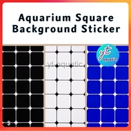 STICKER FOR AQUARIUM BACKGROUND FISH TANK BLUE &BLACK & WHITE ( 1 feet =12" )