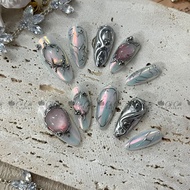 Nail Box Thiết kế  - Tiệm Nhà Meow Nailbox - Y2K Mắt Mèo Ánh Trăng Mint Ánh Cam - CT060