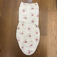 二手）Hugsie BABY 迪士尼 經典米奇系列 靜音袋鼠包巾【竹纖維款】(適用於0-4個月)嬰兒包巾 懶人包巾 新生兒防驚嚇