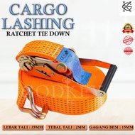 Webbing Cargo Lashing Belt 2 Ton x 8 Meter Webbing Truck Belt Tie Down Trackbelt Ratchet 3 Ton 8 Met