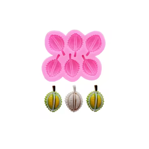 DIY durian fruit Keychain Earrings Silicone Molds Durian Clay epoxy resin Accessories Silicone Mould