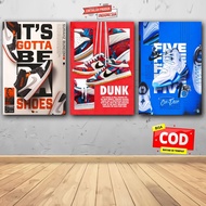 MESAKREASI Wall Decoration Wooden Poster NIKE SHOES - GLOSSY LAMINATION [20X30] Wall Decor Wall Disp