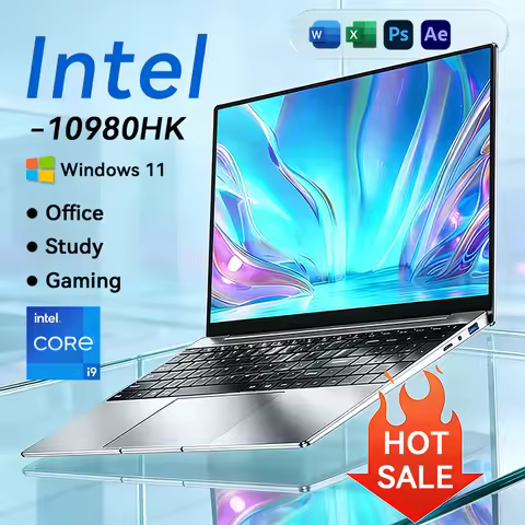Ultra Slim Windows 11 Laptop Computer 14.1" 16GB RAM 1TB SSD Intel Core i9 10980HK Notebook Gamer UH