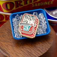 沙丁魚罐頭琺瑯別針