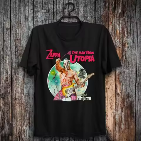 The Man from Utopia Frank Zappa Retro T Shirt ine Decisions Guitar Steve Vai