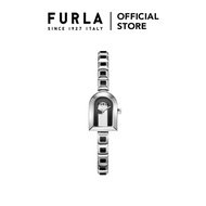 FURLA ARCH CASE Silver Tone Case Black Dial Watch